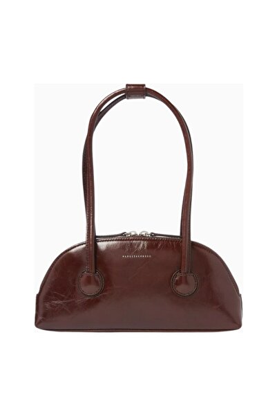 MARGE SHERWOOD Bessette Leather Shoulder Bag, Retro-Inspired Minimalist Luxur...