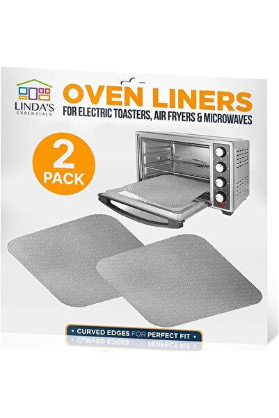 Linda's Essentials Toaster Oven Liners for Bottom of Oven (2 Pack) Reusable N...