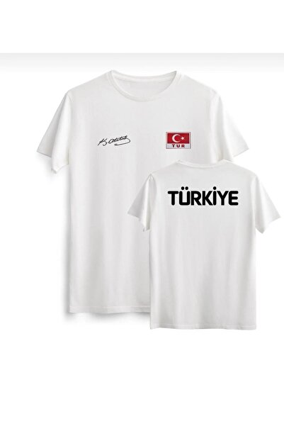 ATATÜRK İMZALI ÖZEL TASARIM TÜRKİYE BASKILI T-SHİRT