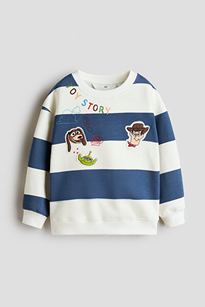 H&M Baskılı ve İçi Tüylü Sweatshirt