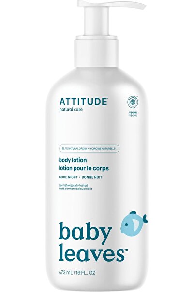 Attitude Baby Leaves Natural Body Lotion, Good Night, Hypoallergenic, Vegan &...
