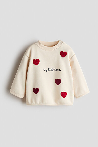 H&M Motif Detaylı Sweatshirt