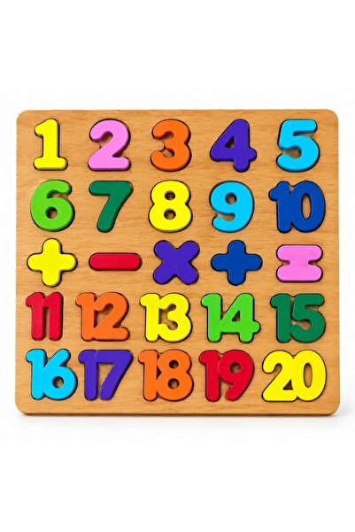 Generic Puzzle educativ din lemn, Numerele 1-20, Operații matematice, 20x20 c...