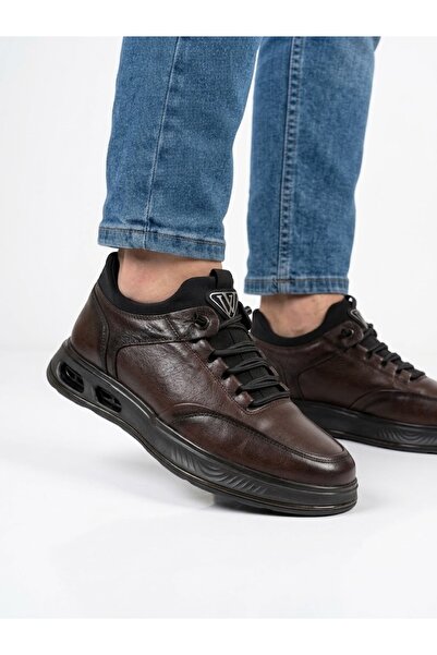 Voyager Men's black genuine leather orthopedic imported sole casual shoes