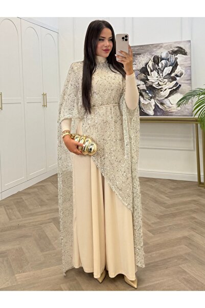 NURQA PAYETLİ PELERİNLİ SANDY TULUM