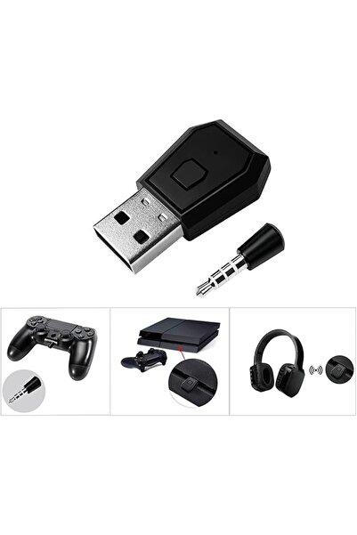 OtherMax محول USB لاسلكي لسماعات بلايستيشن 4، جهاز استقبال بلوتوث 4.0 لسماعات...