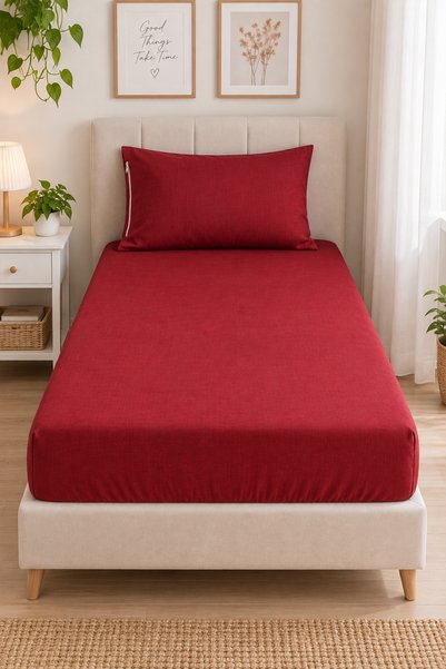 FH Living Single Elastic Sheet 100X200Cm + 1 Pillowcase 50X70Cm