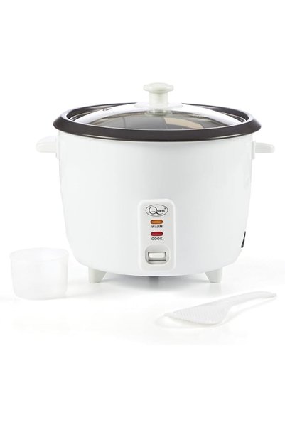 Quest 35550 طباخ أرز سعة 1.8 لتر / وعاء قابل للإزالة غير لاصق / وظيفة الحفاظ ...