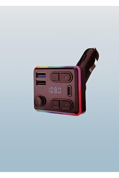 LDNIO مشغل MP3 للسيارة بتقنية البلوتوث مع إضاءة محيطة وشاحن PD للسيارة وجهاز ...