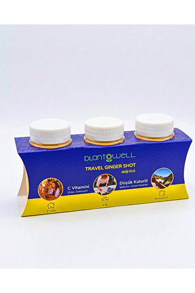 PlantoWell Travel Ginger Shot ( C vitamini Çinko Selenyum ) (3x60 ml)
