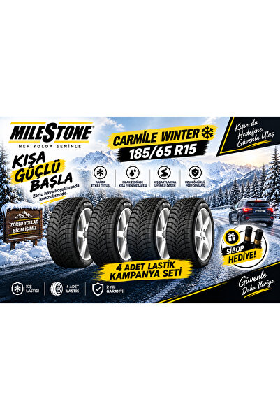 Milestone 185/65 R15 CARMİLE WİNTER 88H Kış Lastiği (4'LÜ TAKIM) (Üretim : 2026)