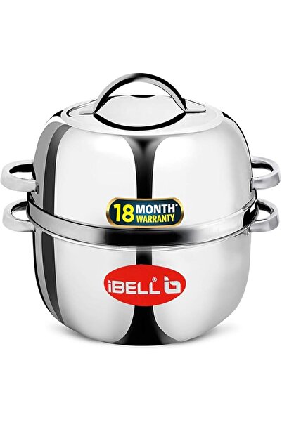 Ibello iBELL 1 kilogram Premium Stainless Steel Steam Pot, Thermal Rice Cooke...