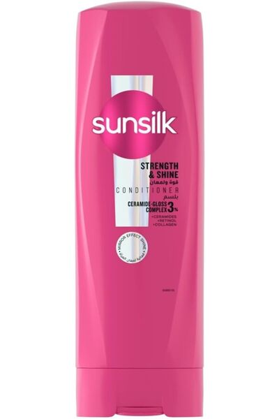 Sunsilk بلسم للشعر، يعزز القوة واللمعان، يجعل الشعر 10 أضعاف أقوى و2 أضعاف أك...