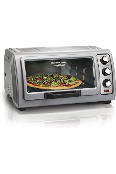 Hamilton Beach 6 Slice Countertop Toaster Oven With Easy Reach Roll-Top Door,...