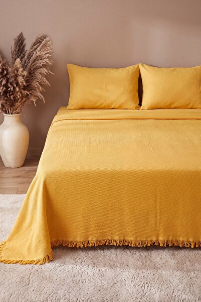 Rivaİstanbul Yellow Good Night Double Pique & Bedspread 200X220 cm