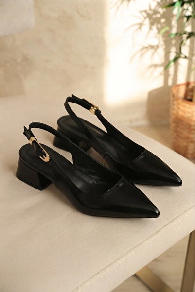 Zerenyus Zrct5 - Exclusive 5cm Pointed Toe Heeled Shoes Patent Leather Black