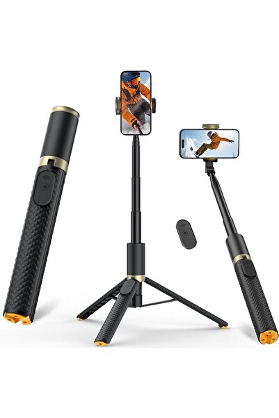 GENERAL Tripod for iPhone, Selfie Stick with Remote, Stable & Durable Phone T...