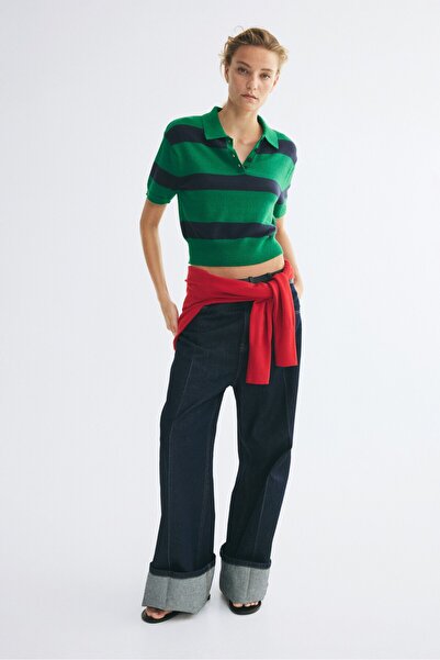 H&M İnce Triko Polo Tişört