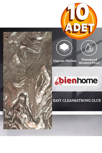 BienHome 10 Adet, beyaz, Damar, yol, antrasit, mor ve beyaz Mermer görünümlü Kendinden Yapışkanlı Duvar Paneli 30x60 Cm Soy Yapıştır