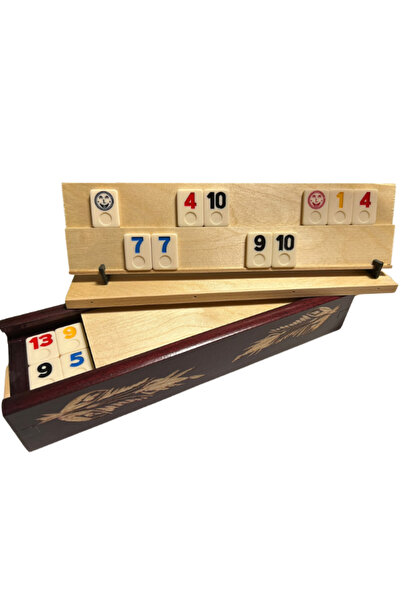 unbranded Joc de Rummy sculptat cu piese din piatră - Roșu