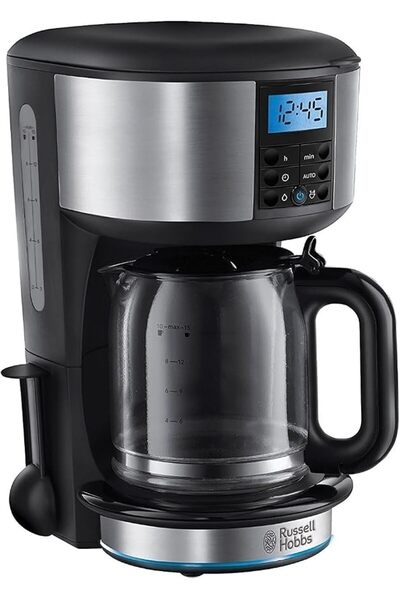 RUSSELL HOBBS Liquid Filter Coffee Machine,Silver - 20680, min 2 yrs