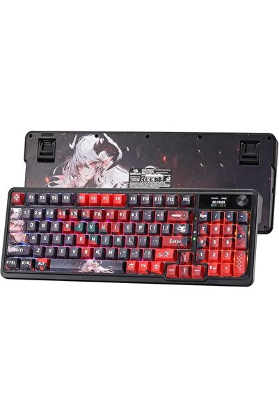 REDRAGON K719 PRO Wireless Gasket Gaming Keyboard w/Hype Screen & Knob, 95 Ke...