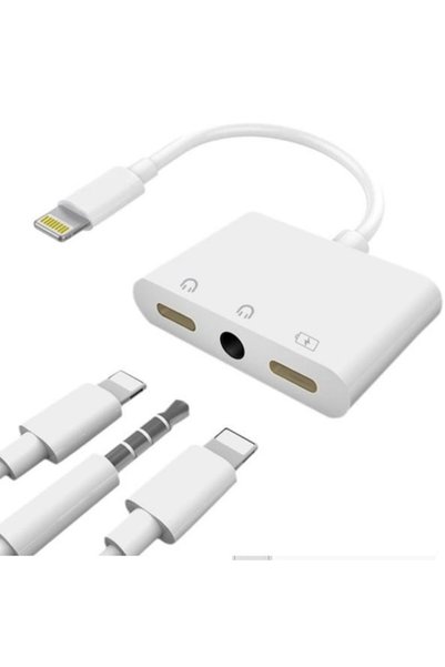 Lunatic 5647 Lightning Kulaklık Şarj Çoklayıcı Çevirici Dönüştürücü Adaptör