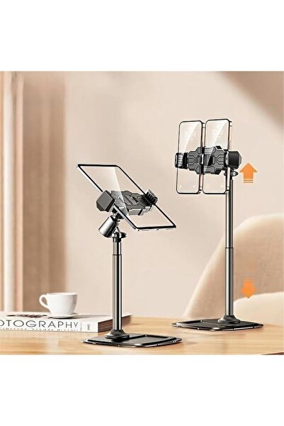 KASTWAVE Adjustable Dual Phone Stand for Desk Heavy Weighted Base, 360° Rotat...