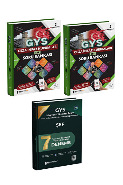 Memurevi Yayınları CTE 2027 Şeflik 2 Cilt Akıllı ve Canlı Soru Bankası + 7’li...