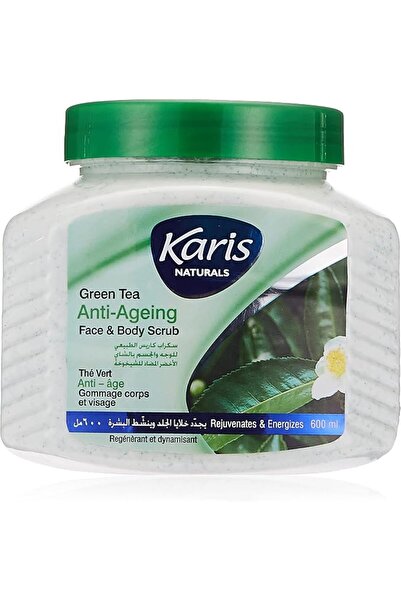 Karis Naturals Green Tea Anti Ageing Face and Body Scrub 600 ml