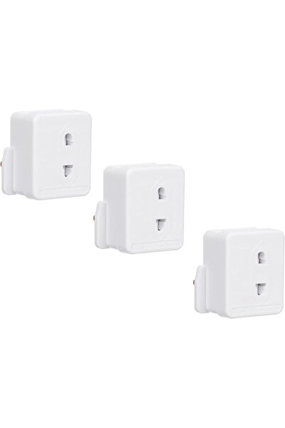 invero 3 Pack of Shaver Adaptor UK 3 Pin to 2 Pin Socket Plug Fuse - Ideal fo...