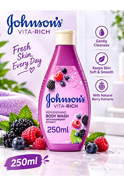 Johnson غسول الجسم فيتا ريتش بخلاصة التوت - 250 مل