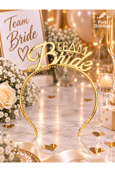 Parti Dükkanı Team Bride Gold Mika Taç – Bachelorette Bridesmaid Party Crown