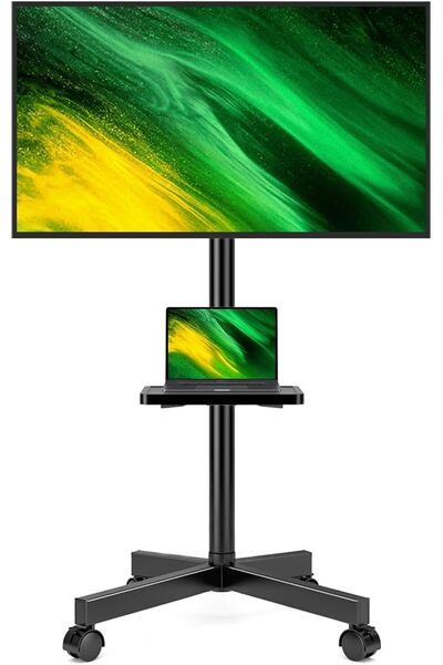 Hemudu حامل تلفزيون متحرك لشاشات LCD وLED المسطحة/المنحنية من 23 إلى 60 بوصة،...