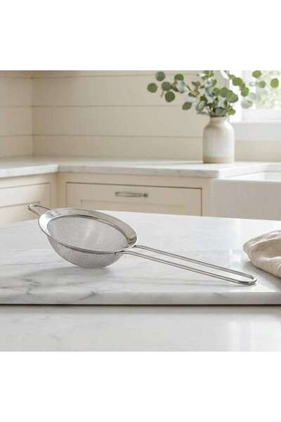 PAN HOME مصفاة بريموس صغيرة الحجم بقطر 8 × 22 سم - كروم