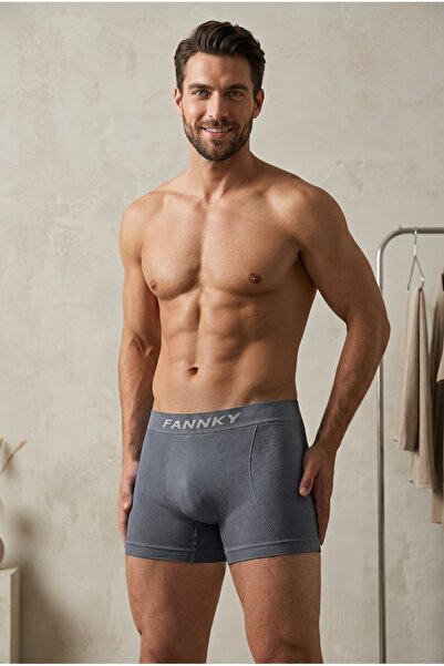 FİT WOMEN Men's Casual Comfort Daily Gray Boxers