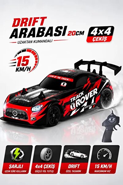 YILDIRIM OYUNCAK Uzaktan Kumandalı Şarjlı Drift Araba 20cm – 4x4 Çekişli 15 K...