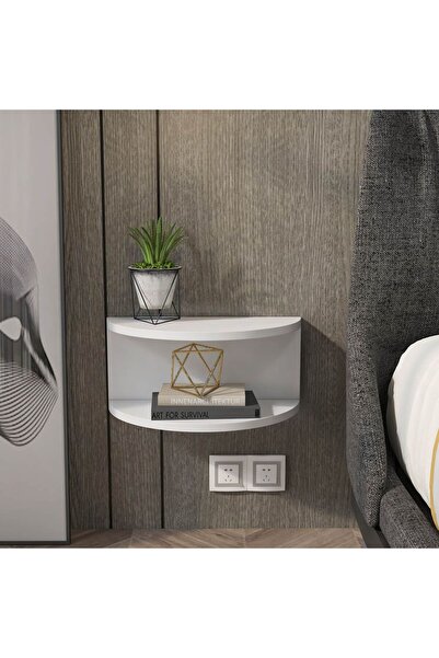 Decorotika Bella Noptieră Suspendată – 45 x 23,8 x 19,6 cm – Alb – PAL 18 mm