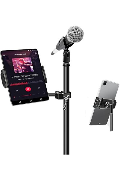 Elitehood Aluminum iPad Holder for Mic Stand, Side Mount iPad Music Stand