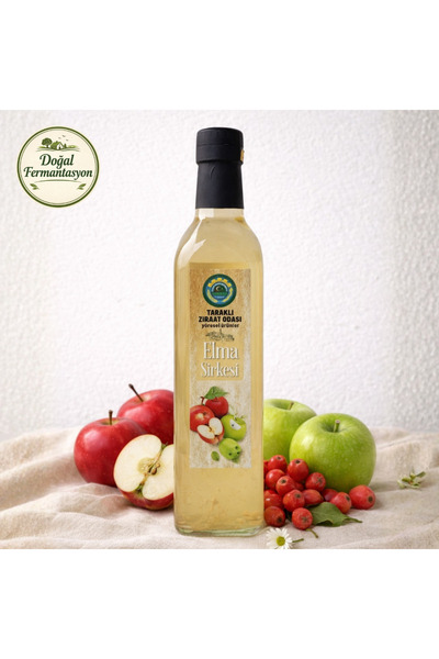 Doğal Elma Sirkesi 500 ml | Ballı, Filtre Edilmemiş ve Pastörize Edilmemiş