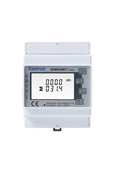 SDM630MCT-40MA Üç Fazlı Çok Fonksiyonlu Enerji Sayacı