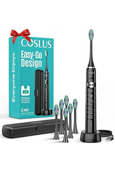 COSLUS Sonic Electric Toothbrush for Adults: 47000 VPM for Deep Cleaning & Wh...