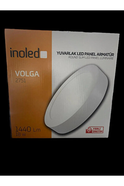 İnoled 18 Watt Beyaz Kasa Beyaz Işık 6500K Sıva Üstü Led Panel 1440Lümen Yüksek Işık Yüksek Kalite VOLGA 2751