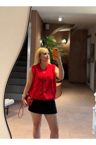 FATMA NUR ŞİRELİ BUTİK Peluş Yelek