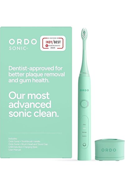 Ordo Sonic+ Electric Toothbrush for Adults, 4 Modes, Mint Green