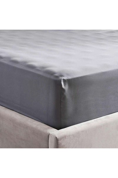 PAN HOME Everyday Full Fitted Sheet 120x200+33cm - Light Grey