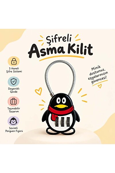 iğne izi 3 Haneli Şifreli Kablo Kilit Çanta Valiz Bavul Dolap Spor Çantası Gü...