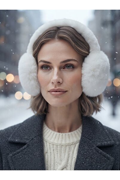 Belifanti Collection Women's Winter Soft Plush Furry Earmuffs White