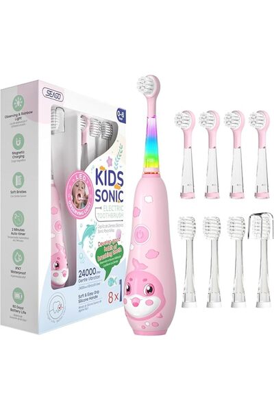 seago Kids Electric Toothbrushes Rechargeable, Toddler Electric Toothbrush wi...