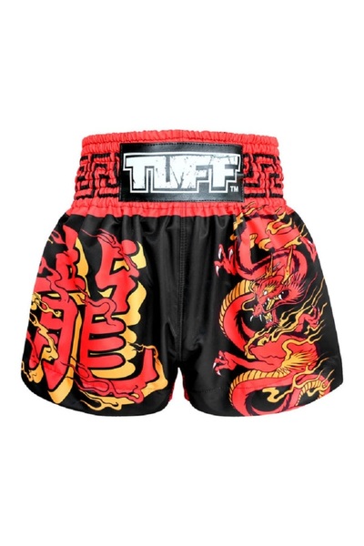 TUFF شورت مواي تاي للملاكمة بتصميم تقليدي (TUF-MS622-BLK)